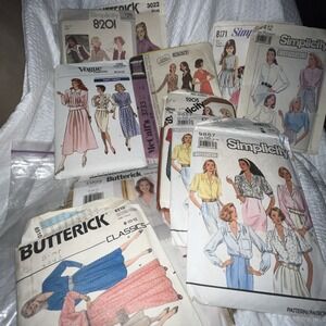 Vintage 80s & 90s Sewing Pattern Lot 21 Cut & Uncut Mixed Sizes